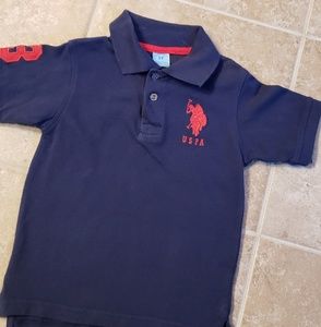 Toddler Boys USPA Navy/Red Polo Top 2T